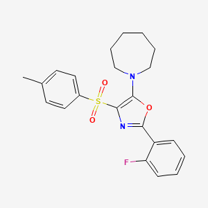 1-{2-(2-Fluorophenyl)-4-[(4-methylphenyl)sulfonyl]-1,3-oxazol-5-yl}azepane - 618862-98-9