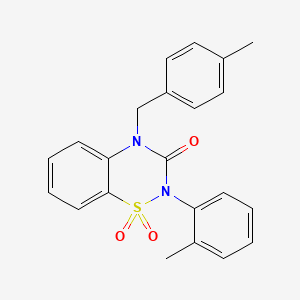 4-(4-methylbenzyl)-2-(o-tolyl)-2H-benzo[e][1,2,4]thiadiazin-3(4H)-one 1,1-dioxide - 942034-42-6