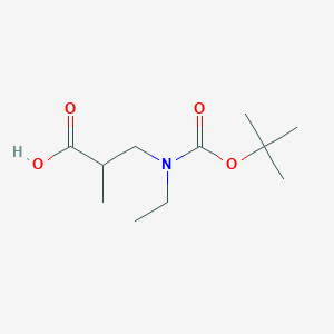 3-{[(Tert-butoxy)carbonyl](ethyl)amino}-2-methylpropanoic acid - 1342092-27-6