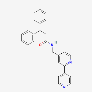 N-([2,4'-bipyridin]-4-ylmethyl)-3,3-diphenylpropanamide - 2034305-67-2