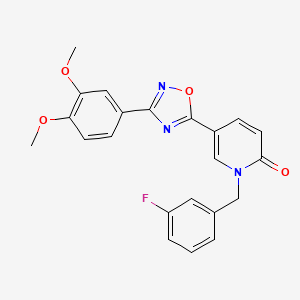 5-(3-(3,4-dimethoxyphenyl)-1,2,4-oxadiazol-5-yl)-1-(3-fluorobenzyl)pyridin-2(1H)-one - 1251617-29-4