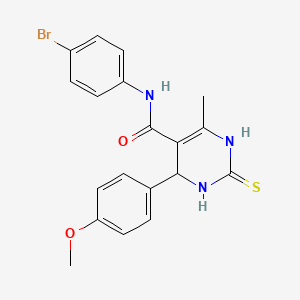 N-(4-bromophenyl)-4-(4-methoxyphenyl)-6-methyl-2-thioxo-1,2,3,4-tetrahydropyrimidine-5-carboxamide - 455927-78-3