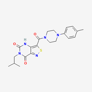 3-[4-(4-methylphenyl)piperazine-1-carbonyl]-6-(2-methylpropyl)-4H,5H,6H,7H-[1,2]thiazolo[4,3-d]pyrimidine-5,7-dione - 1251675-28-1