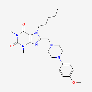 8-{[4-(4-methoxyphenyl)piperazin-1-yl]methyl}-1,3-dimethyl-7-pentyl-2,3,6,7-tetrahydro-1H-purine-2,6-dione - 851941-07-6