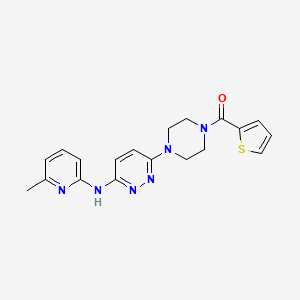 (4-(6-((6-Methylpyridin-2-yl)amino)pyridazin-3-yl)piperazin-1-yl)(thiophen-2-yl)methanone - 1021073-00-6