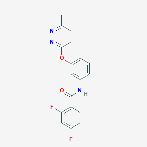 2,4-difluoro-N-(3-((6-methylpyridazin-3-yl)oxy)phenyl)benzamide - 1207020-17-4