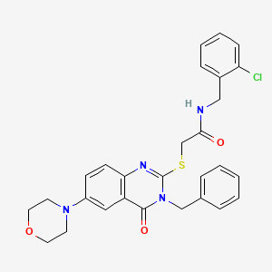 2-{[3-benzyl-6-(morpholin-4-yl)-4-oxo-3,4-dihydroquinazolin-2-yl]sulfanyl}-N-[(2-chlorophenyl)methyl]acetamide - 422278-85-1
