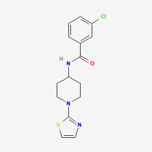 3-CHLORO-N-[1-(1,3-THIAZOL-2-YL)PIPERIDIN-4-YL]BENZAMIDE - 1448134-48-2