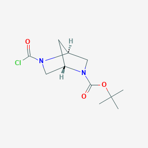 tert-butyl (1S,4S)-5-(carbonochloridoyl)-2,5-diazabicyclo[2.2.1]heptane-2-carboxylate - 2171290-43-8