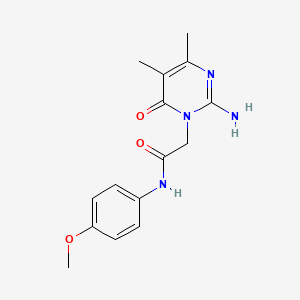 2-(2-amino-4,5-dimethyl-6-oxo-1,6-dihydropyrimidin-1-yl)-N-(4-methoxyphenyl)acetamide - 1251710-98-1