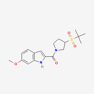 (3-(tert-butylsulfonyl)pyrrolidin-1-yl)(6-methoxy-1H-indol-2-yl)methanone - 1448036-84-7