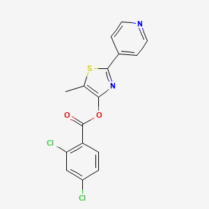 5-Methyl-2-(4-pyridinyl)-1,3-thiazol-4-yl 2,4-dichlorobenzenecarboxylate - 338398-90-6