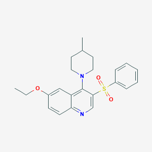 3-(Benzenesulfonyl)-6-ethoxy-4-(4-methylpiperidin-1-yl)quinoline - 866843-15-4
