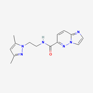 N-[2-(3,5-dimethyl-1H-pyrazol-1-yl)ethyl]imidazo[1,2-b]pyridazine-6-carboxamide - 2415586-86-4