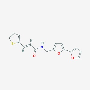 (2E)-N-({[2,2'-bifuran]-5-yl}methyl)-3-(thiophen-2-yl)prop-2-enamide - 2035007-89-5