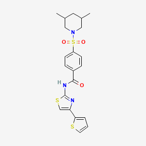 4-((3,5-dimethylpiperidin-1-yl)sulfonyl)-N-(4-(thiophen-2-yl)thiazol-2-yl)benzamide - 361167-63-7