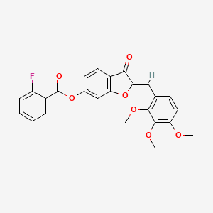 (Z)-3-oxo-2-(2,3,4-trimethoxybenzylidene)-2,3-dihydrobenzofuran-6-yl 2-fluorobenzoate - 622804-93-7