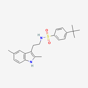 4-tert-butyl-N-[2-(2,5-dimethyl-1H-indol-3-yl)ethyl]benzenesulfonamide - 681841-68-9