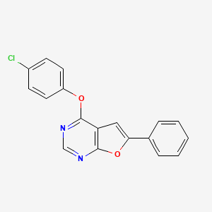 4-(4-Chlorophenoxy)-6-phenylfuro[2,3-d]pyrimidine - 672925-52-9