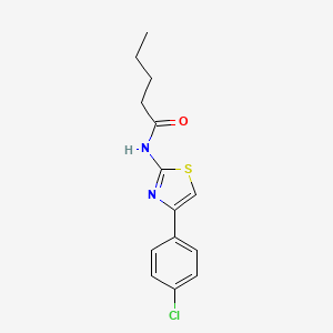 N-[4-(4-chlorophenyl)-1,3-thiazol-2-yl]pentanamide - 324758-62-5