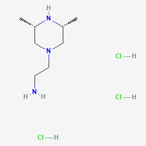 2-[(3R,5S)-3,5-dimethylpiperazin-1-yl]ethan-1-amine trihydrochloride - 2171207-01-3