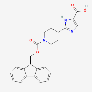 2-(1-{[(9H-fluoren-9-yl)methoxy]carbonyl}piperidin-4-yl)-1H-imidazole-4-carboxylic acid - 2172537-48-1