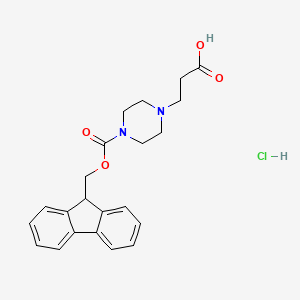 3-(4-{[(9H-fluoren-9-yl)methoxy]carbonyl}piperazin-1-yl)propanoic acid hydrochloride - 2172182-94-2