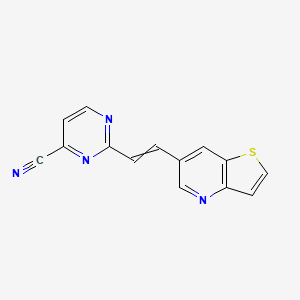 2-(2-{Thieno[3,2-b]pyridin-6-yl}ethenyl)pyrimidine-4-carbonitrile - 1428122-90-0