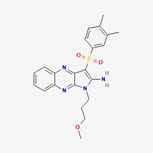 3-((3,4-dimethylphenyl)sulfonyl)-1-(3-methoxypropyl)-1H-pyrrolo[2,3-b]quinoxalin-2-amine - 844837-28-1