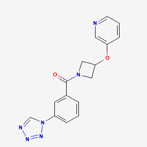 (3-(1H-tetrazol-1-yl)phenyl)(3-(pyridin-3-yloxy)azetidin-1-yl)methanone - 1903304-08-4