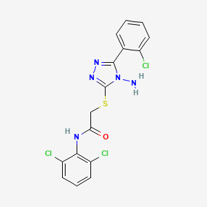 2-{[4-amino-5-(2-chlorophenyl)-4H-1,2,4-triazol-3-yl]sulfanyl}-N-(2,6-dichlorophenyl)acetamide - 905765-03-9