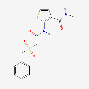 2-(2-(benzylsulfonyl)acetamido)-N-methylthiophene-3-carboxamide - 923502-30-1