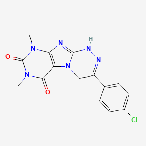 3-(4-chlorophenyl)-7,9-dimethyl-7,9-dihydro-[1,2,4]triazino[3,4-f]purine-6,8(1H,4H)-dione - 324578-02-1