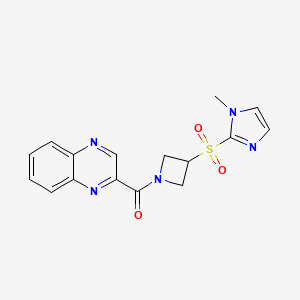(3-((1-methyl-1H-imidazol-2-yl)sulfonyl)azetidin-1-yl)(quinoxalin-2-yl)methanone - 2034260-98-3