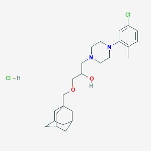 1-[(adamantan-1-yl)methoxy]-3-[4-(5-chloro-2-methylphenyl)piperazin-1-yl]propan-2-ol hydrochloride - 1189855-37-5