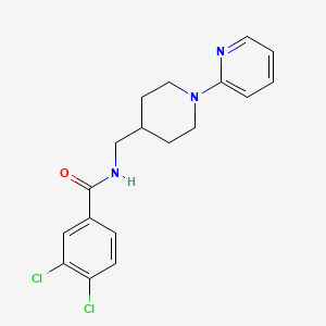 3,4-dichloro-N-((1-(pyridin-2-yl)piperidin-4-yl)methyl)benzamide - 1234866-16-0