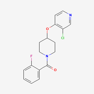 (4-((3-Chloropyridin-4-yl)oxy)piperidin-1-yl)(2-fluorophenyl)methanone - 2034315-67-6