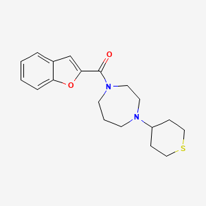 1-(1-benzofuran-2-carbonyl)-4-(thian-4-yl)-1,4-diazepane - 2034609-61-3