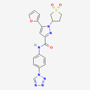1-(1,1-dioxo-1lambda6-thiolan-3-yl)-5-(furan-2-yl)-N-[4-(1H-1,2,3,4-tetrazol-1-yl)phenyl]-1H-pyrazole-3-carboxamide - 1171871-01-4