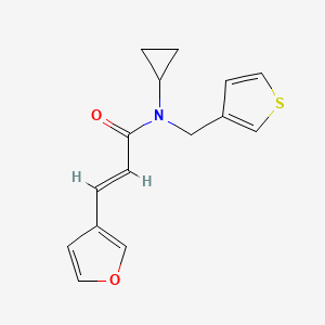 (2E)-N-cyclopropyl-3-(furan-3-yl)-N-[(thiophen-3-yl)methyl]prop-2-enamide - 1798423-20-7