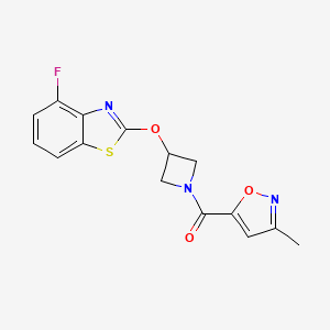 (3-((4-Fluorobenzo[d]thiazol-2-yl)oxy)azetidin-1-yl)(3-methylisoxazol-5-yl)methanone - 1396846-88-0