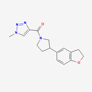 4-[3-(2,3-dihydro-1-benzofuran-5-yl)pyrrolidine-1-carbonyl]-1-methyl-1H-1,2,3-triazole - 2097911-96-9