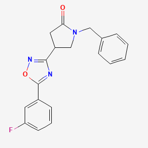 1-Benzyl-4-[5-(3-fluorophenyl)-1,2,4-oxadiazol-3-yl]pyrrolidin-2-one - 1170182-05-4