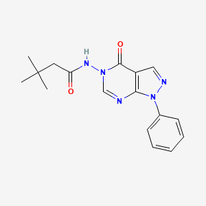 3,3-dimethyl-N-(4-oxo-1-phenyl-1H-pyrazolo[3,4-d]pyrimidin-5(4H)-yl)butanamide - 899752-19-3