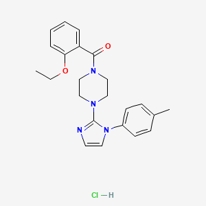 (2-ethoxyphenyl)(4-(1-(p-tolyl)-1H-imidazol-2-yl)piperazin-1-yl)methanone hydrochloride - 1189676-78-5