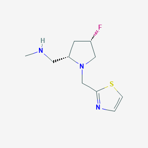 {[(2S,4S)-4-fluoro-1-[(1,3-thiazol-2-yl)methyl]pyrrolidin-2-yl]methyl}(methyl)amine, cis - 1820574-26-2