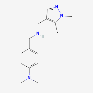 4-((((1,5-Dimethyl-1H-pyrazol-4-yl)methyl)amino)methyl)-N,N-dimethylaniline - 1006959-98-3