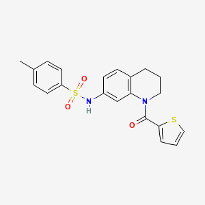 4-methyl-N-[1-(thiophene-2-carbonyl)-1,2,3,4-tetrahydroquinolin-7-yl]benzene-1-sulfonamide - 946369-77-3