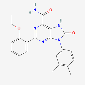 9-(3,4-dimethylphenyl)-2-(2-ethoxyphenyl)-8-oxo-8,9-dihydro-7H-purine-6-carboxamide - 898442-75-6