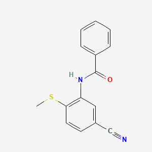 N-(5-Cyano-2-(methylsulfanyl)phenyl)benzenecarboxamide - 303147-46-8